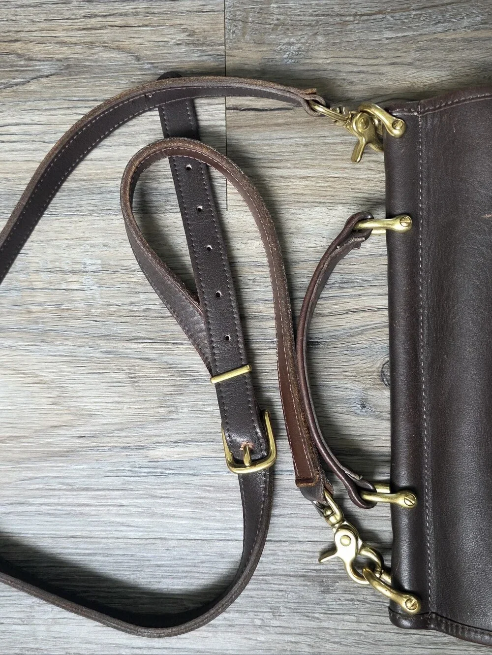 Vintage Coach Classic Brown Leather Men's Briefcase Shoulder Bag